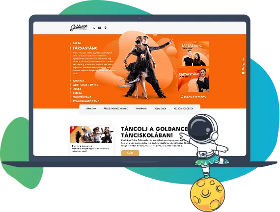 Goldance Tánciskola weboldal