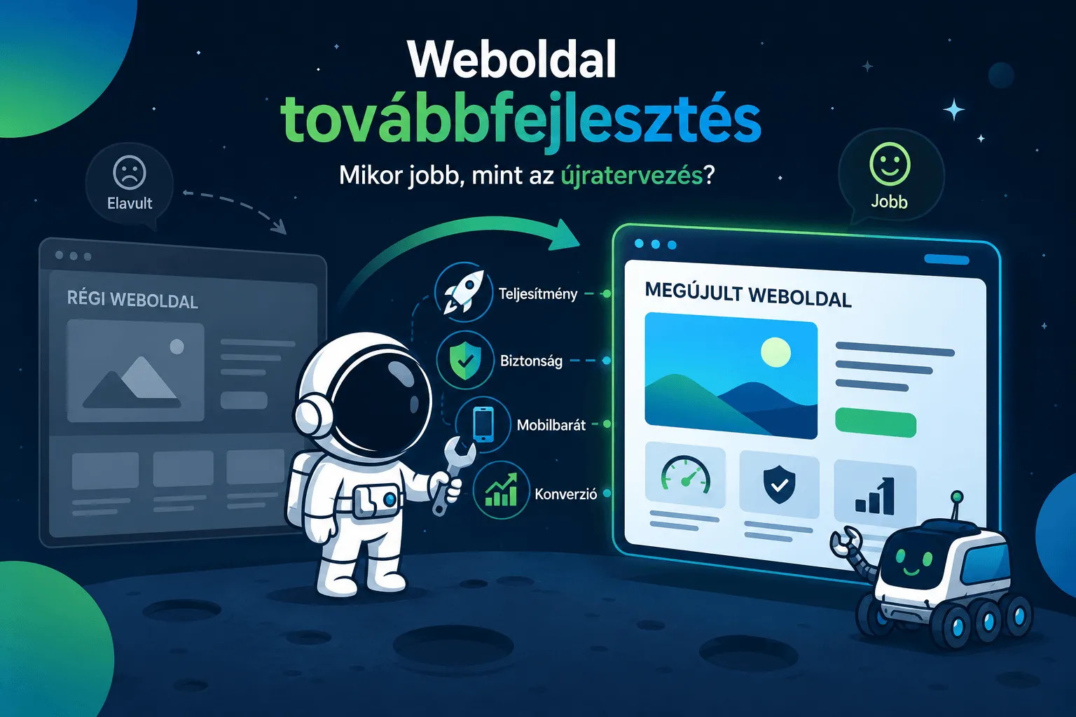 Weboldal továbbfejlesztés vagy újratervezés? Mikor melyik éri meg?